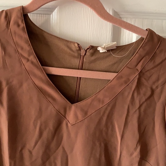 Vintage Japna tan / mauve short sleeve dress - Picture 4 of 7